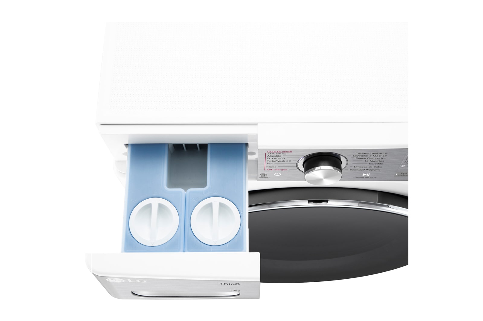 LG Máquina de lavar roupa LG F4WR9513A2W, 13 kg, eficiência energética A-20%, 1400 r.p.m., AI DD?, Steam+?, TurboWash360?, ezDispense?, branco, F4WR9513A2W