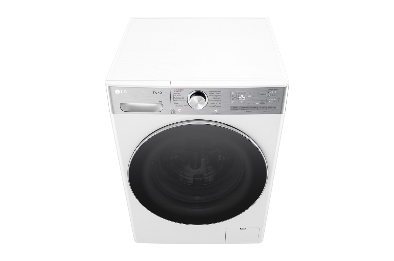 LG Máquina de lavar roupa LG F4WR9513A2W, 13 kg, eficiência energética A-20%, 1400 r.p.m., AI DD?, Steam+?, TurboWash360?, ezDispense?, branco, F4WR9513A2W