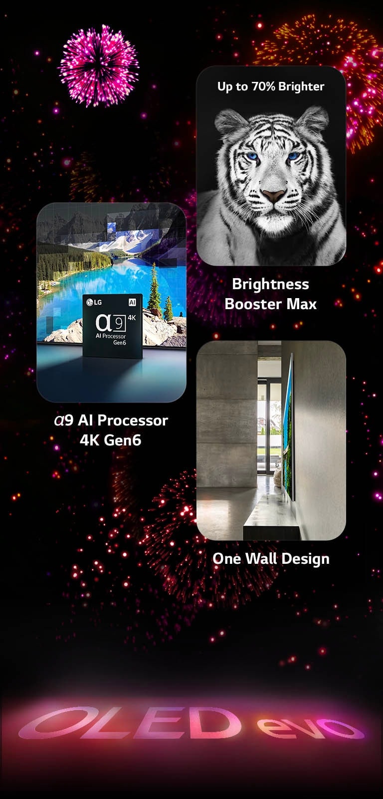 ???? ???? ??????? ???????? ???????? LG OLED evo G3 ??? ????? ????? ?? ???? ??? ??????? ??????? ???????? ?????? ??????????. ????? ???????? ?????? ?? ???? ??? ??????? ??????? ??? ????? ????? "OLED evo". ???? ??????? ???? ????? α9 ???? ???? ??????? ????????? (AI) ???? 4K ?? ????? ?????? ????? ??????? ?????? ???? ???? ???? ????? ??? ????? ??????? ???????? ????? ????????. ???? ???? ??????? ?????? ?????? (Brightness Booster Max) ????? ????? ?????? ???? ?????? ????? ???? ??????. ???? ???? ?????? ???? 5 ????? ????? ???? ???? OLED G3 ??????? ?? ???? ????? ?? ???????. ???? ??????? ?????? ???????? ??? ?????? ????? ??????? LG OLED evo G3 ????? ??? ?????? ?? ????? ????? ?????? ?????? ?????.