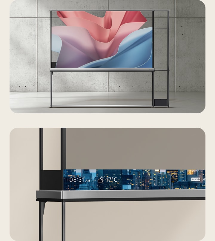 ???? ?????? ????? LG SIGNATURE OLED T ???? ????? ??????? ??? ???? ?????.   ??????? ?????? ?? LG SIGNATURE OLED T ?? ??? T-Bar ????? ?????? ??? ????? ?????. 