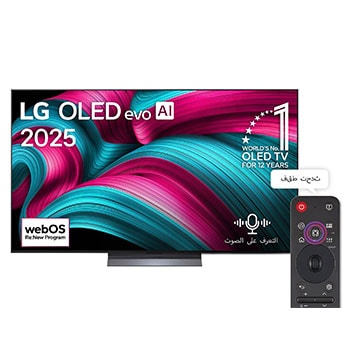 ???? ?????? ???????? LG OLED evo AI C5 4K Smart TV. ???? ???? OLED ??? 1 ??? ????? ?????? ???? 12 ????? ????? LG OLED evo AI 2025 ??? ??????.