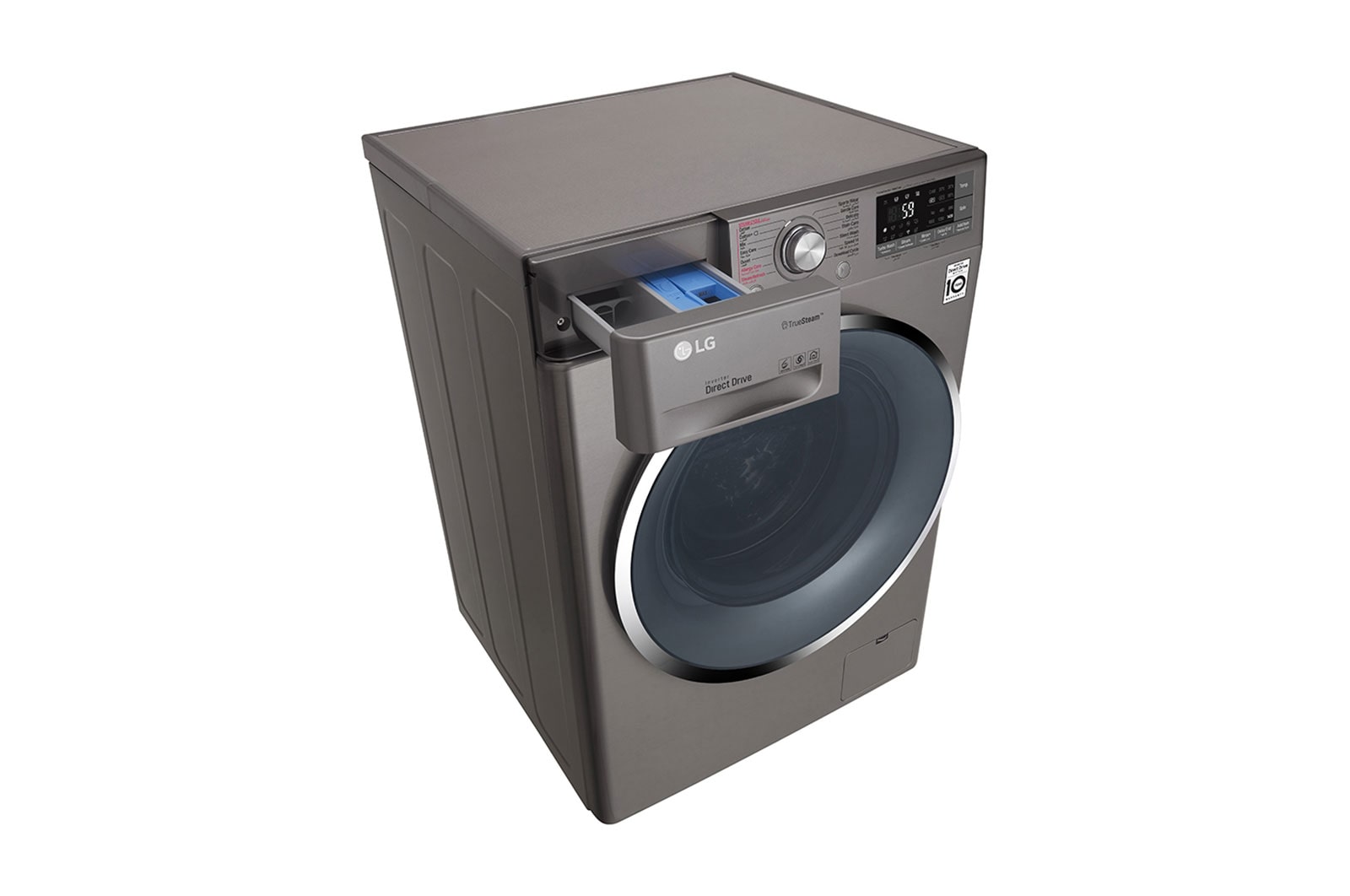 LG 9kg Front load washing machine, Silver Color, TurboWash?, SmartThinQ (Wi-Fi), WFS0914XMN