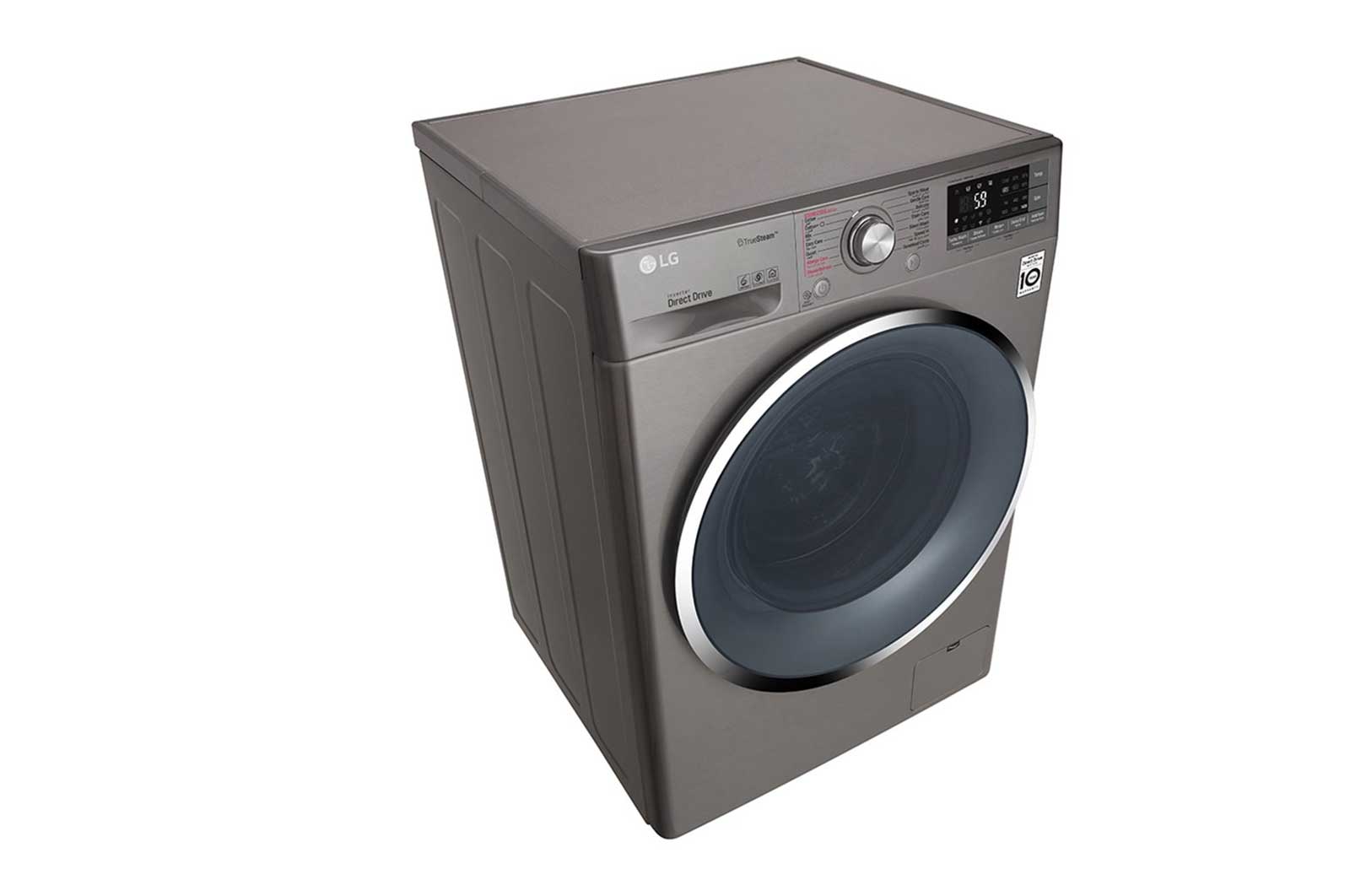 LG 10.5kg Front load washing machine, Silver Color, TurboWash?, SmartThinQ (wi-fi) , WFS1114XMN