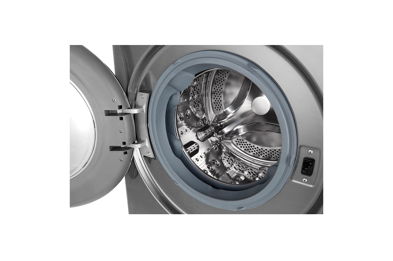 LG Capacity 8kg, Front Load, Silver Color, 6 Motion DD, Inverter Direct Drive Motor, Steam Cleaning, WFV0812XM