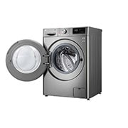 LG Capacity 8kg, Front Load, Silver Color, 6 Motion DD, Inverter Direct Drive Motor, Steam Cleaning, WFV0812XM