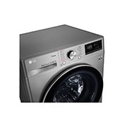 LG Capacity 8kg, Front Load, Silver Color, 6 Motion DD, Inverter Direct Drive Motor, Steam Cleaning, WFV0812XM