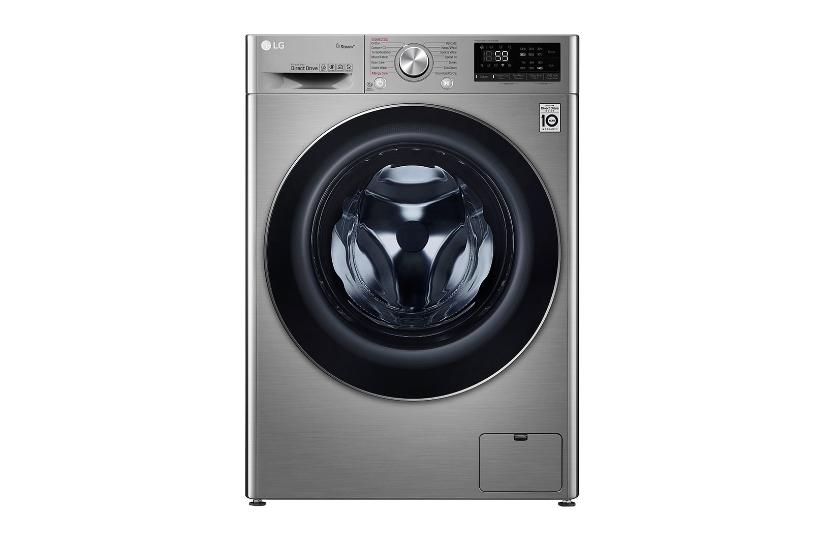 Front view of 10.5 kg Front Load washing Machine with AI DD? ,VCM color  WFV1114XMT