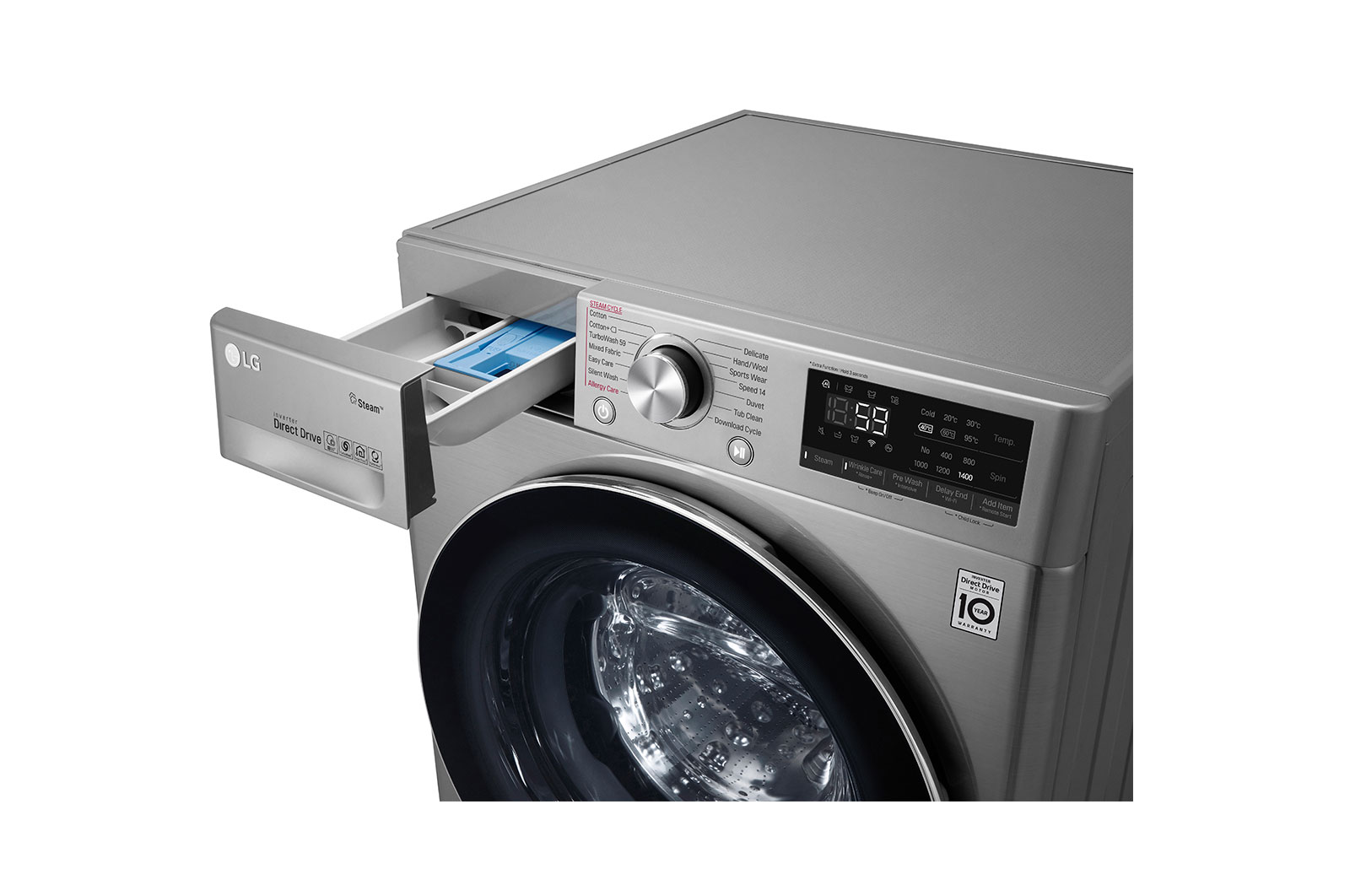 LG 10.5 kg Front Load washing Machine with AI DD? ,VCM color , WFV1114XMT