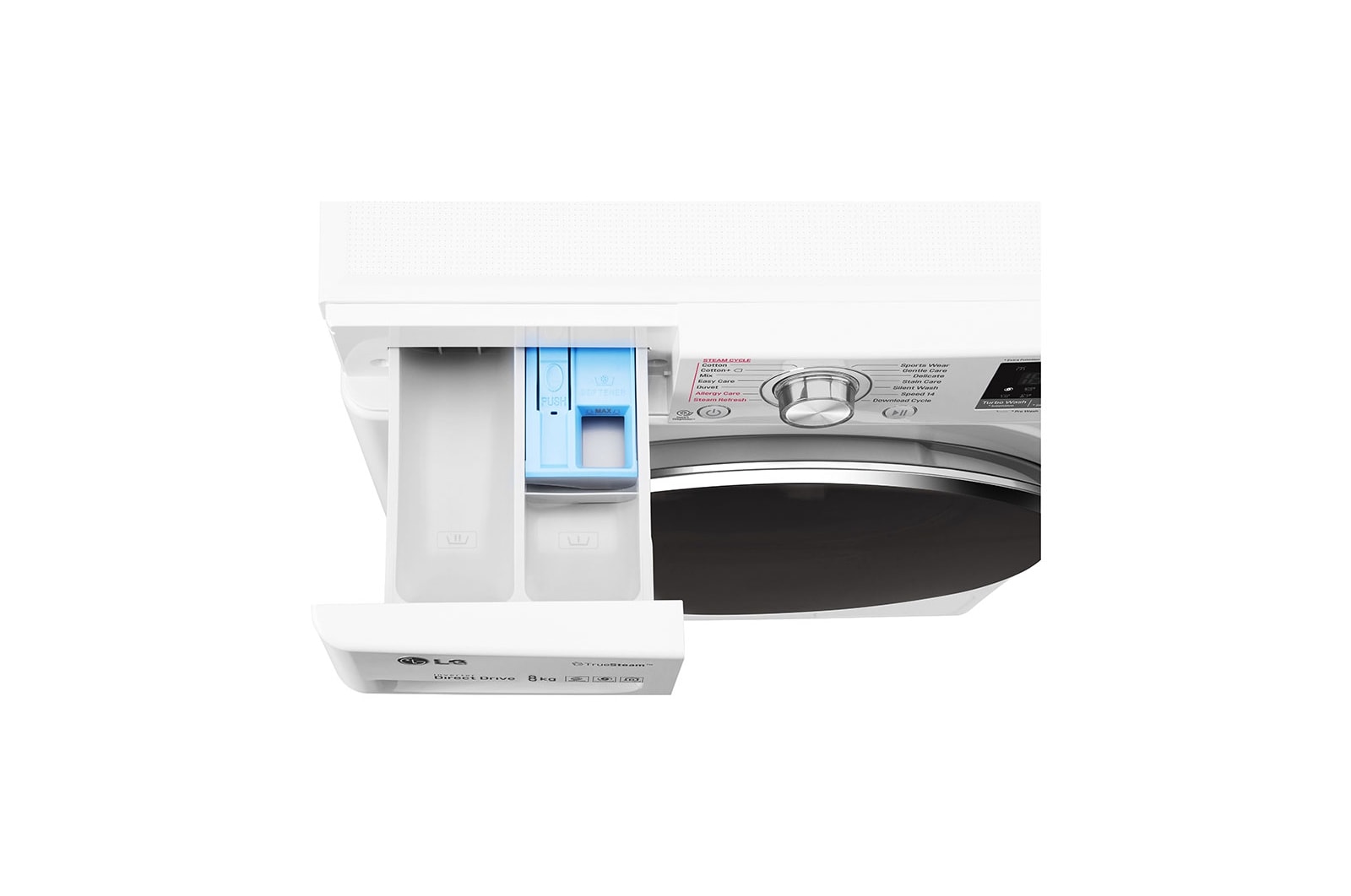 LG 8kg  Washer with 5kg Dryer Front load washing machine , Steam , Smart ThinQ (Wi –Fi), WSC0805WH