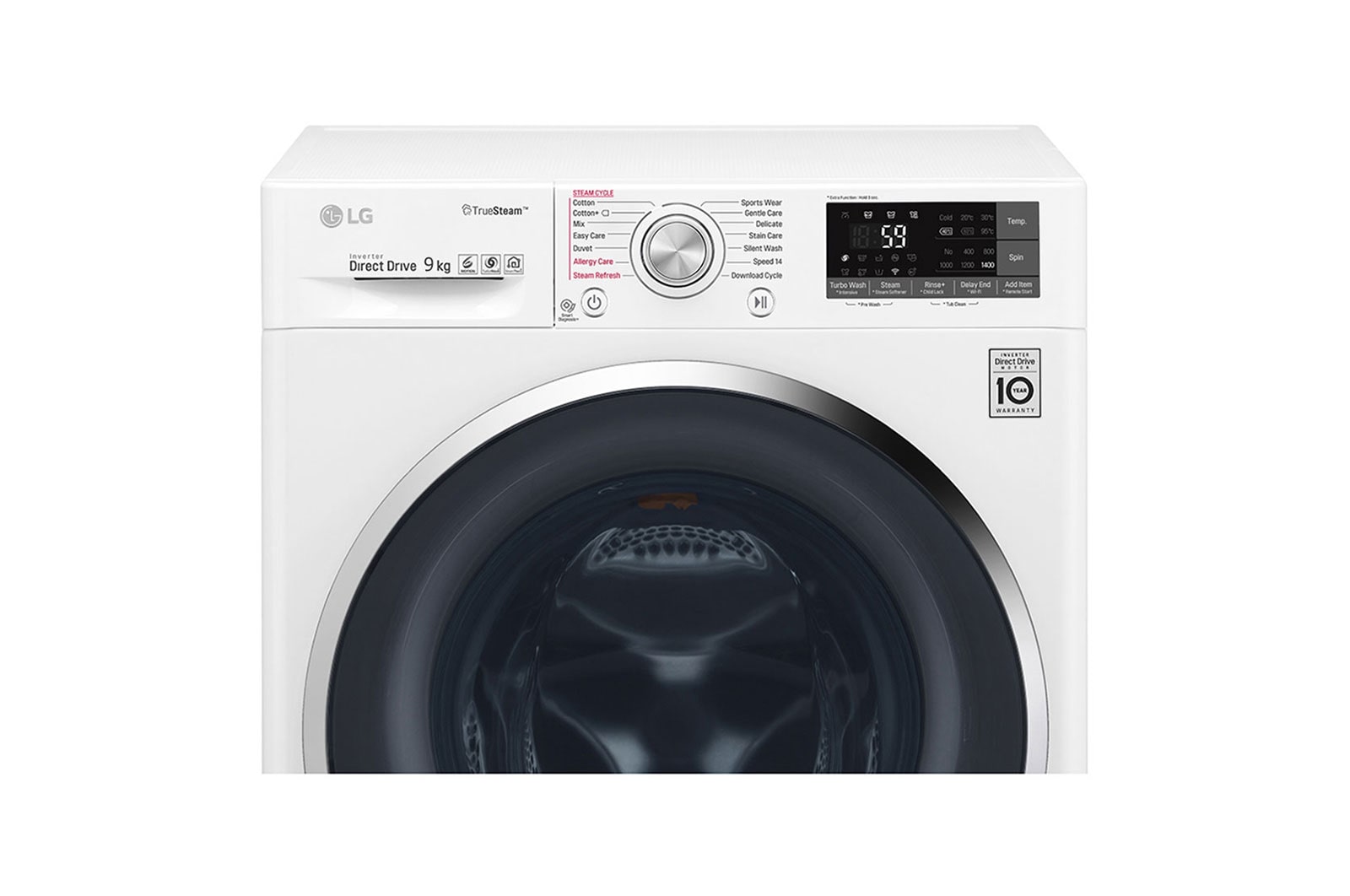 LG 9kg washer with 5kg Dryer Front load washing machine, White Color, Turbo Dry , WSC0905WHN