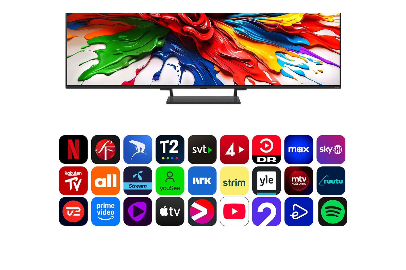 LG 86-tums LG QNED evo AI QNED93 MiniLED 4K Smart TV 2025, 85QNED93A6A