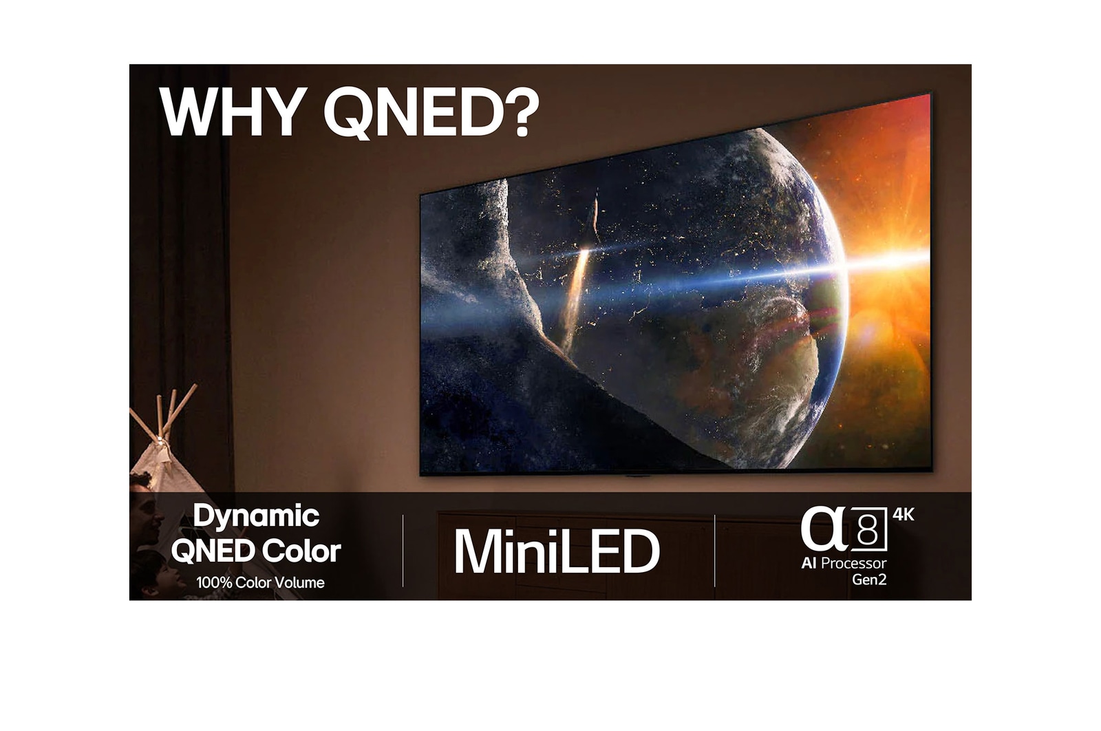 LG 86-tums LG QNED evo AI QNED93 MiniLED 4K Smart TV 2025, 85QNED93A6A
