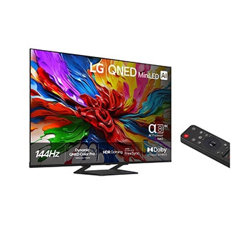 Vy bakifr?n av LG QNED evo QNED93 TV.