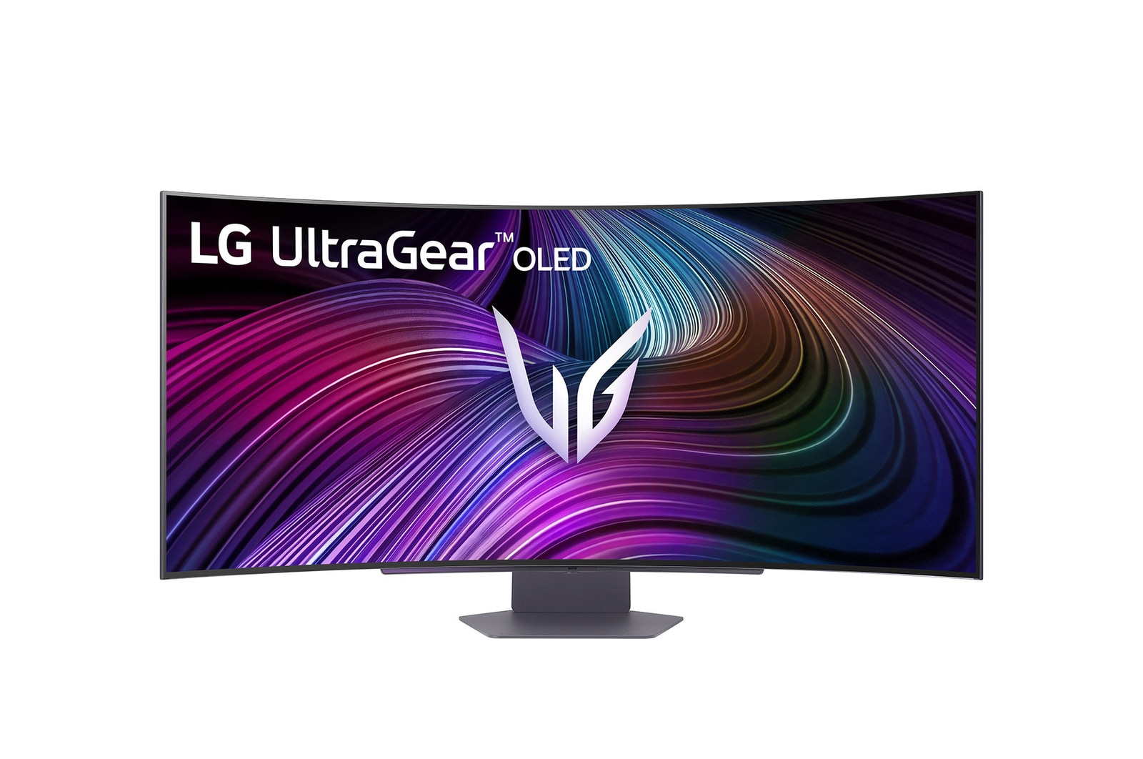 front view of the monitor with the stand down