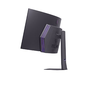 side view of a tilted monitor