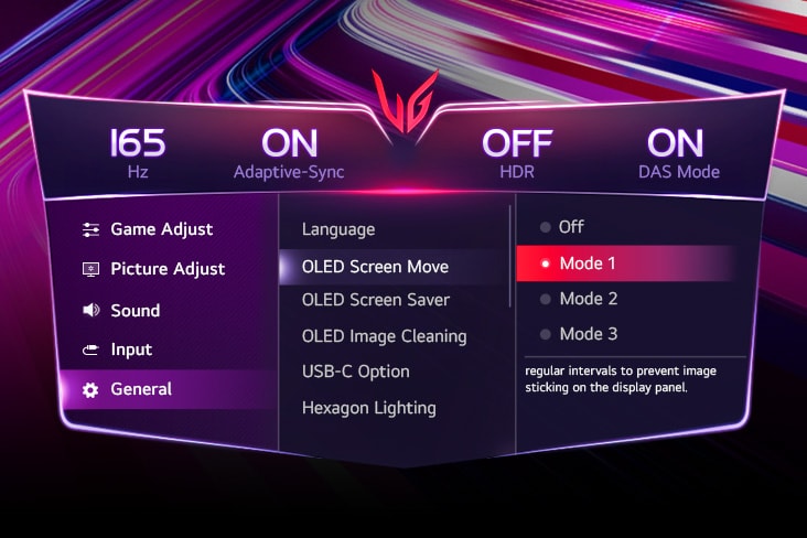 Gr?nssnittsbild av OLED Screen Move.