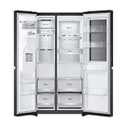 front view with double door open view and no food