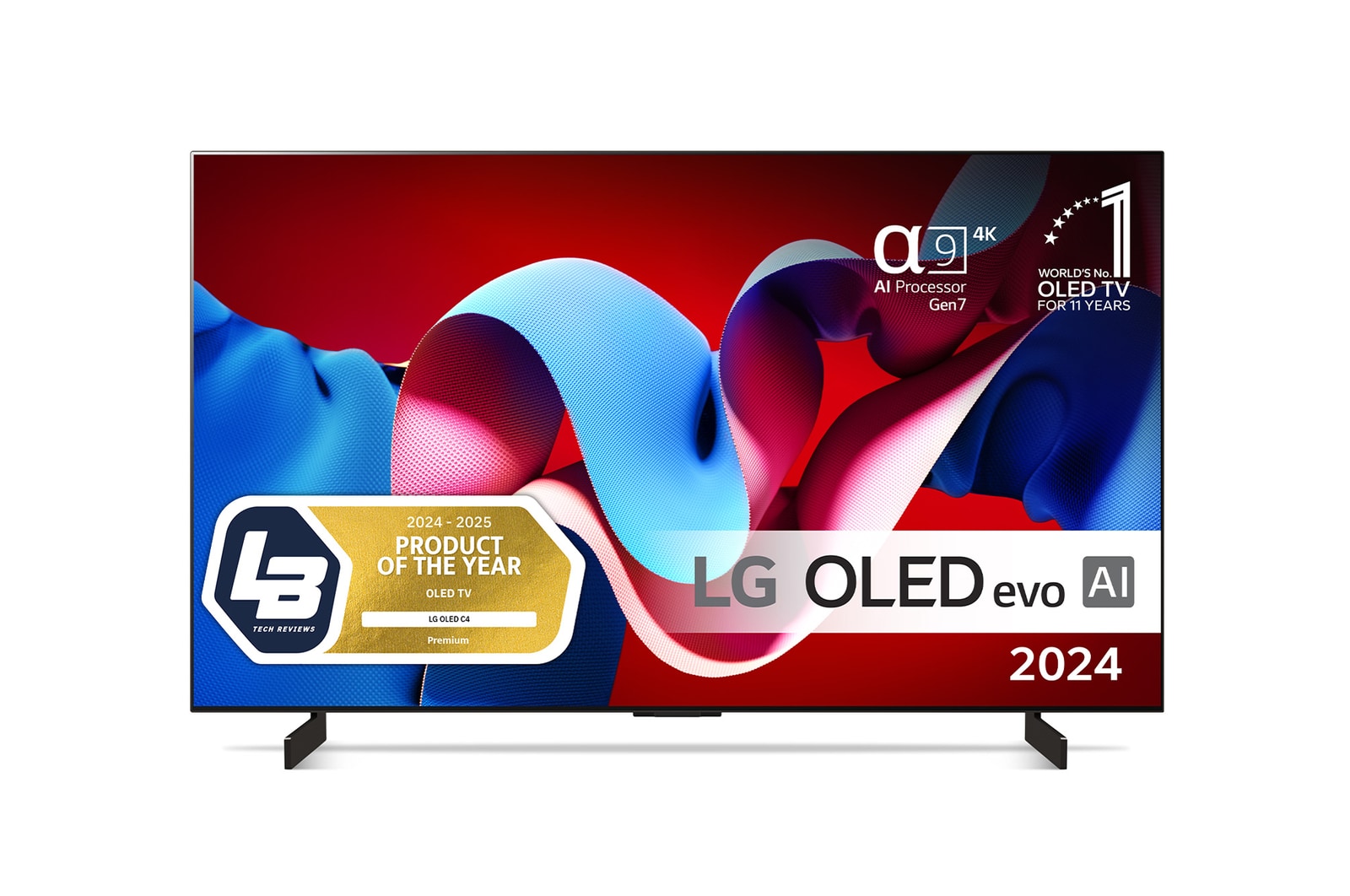 LG OLED evo AI C4 4K Smart TV p? 42 tum OLED42C44LA 2024 med alpha 9 AI-processor Gen7 