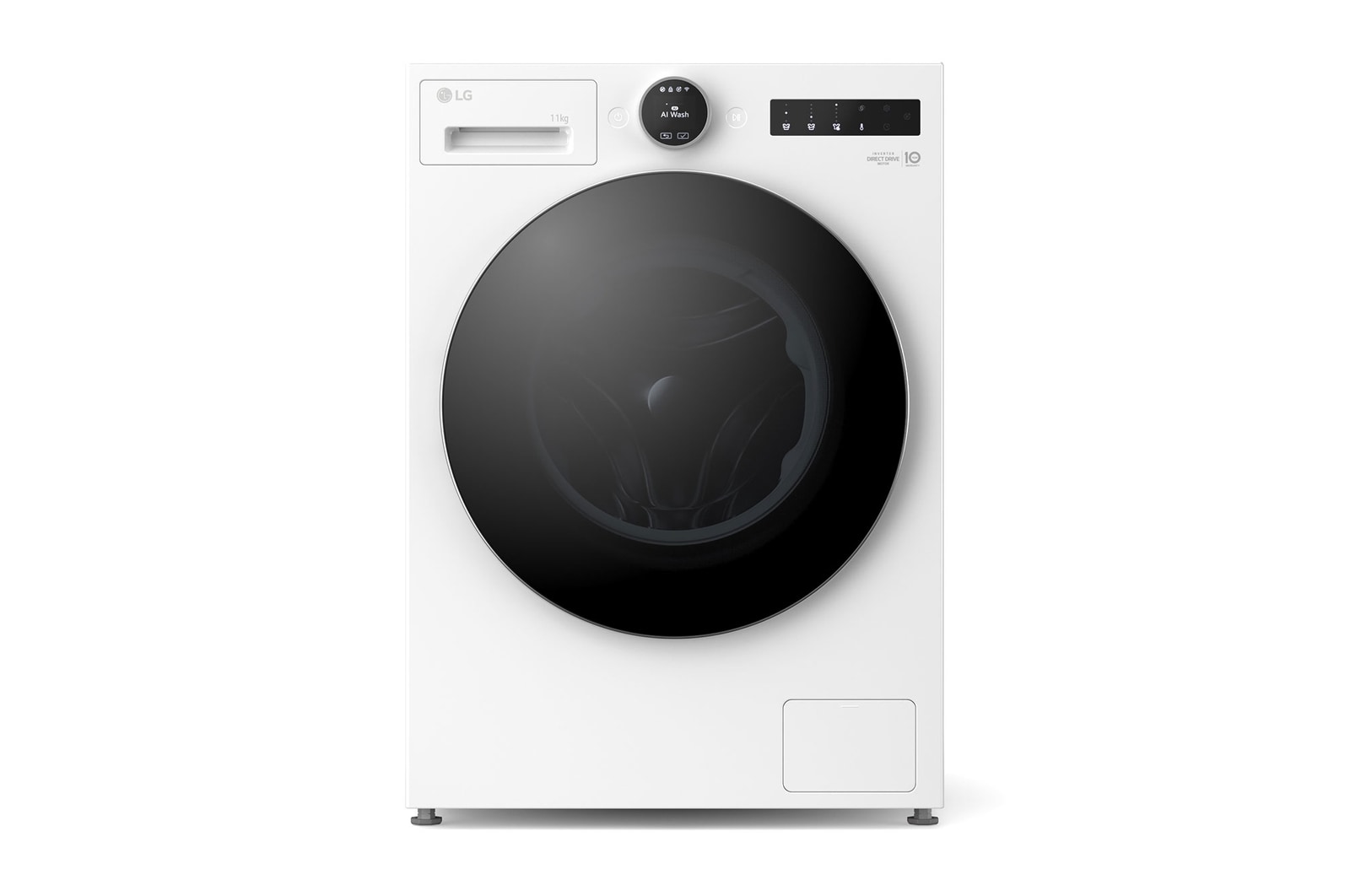 Vy framifr?n av 11 kg Tv?ttmaskin(Vit) - Energiklass A, LCD-vred, TurboWash360?, AI DD?, Smart Diagnosis? med Wi-Fi, F4X7511TWS