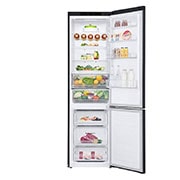 LG 2.03M 384L Kombinerad kyl/frys(Matte Black Stainless Steel) - Energiklass D, Nature Fresh, Door Cooling+? och Smart Diagnosis?, GBB62MCGGN