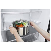 LG 1.86M 341L Kombinerad kyl/frys(Matte Black) - Energiklass D, Door Cooling?, GBB71MCEGN
