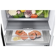 LG 1.86M 341L Kombinerad kyl/frys(Matte Black) - Energiklass D, Door Cooling?, GBB71MCEGN