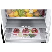 LG 1.86M 341L Kombinerad kyl/frys(Matte Black) - Energiklass D, Door Cooling?, GBB71MCEGN