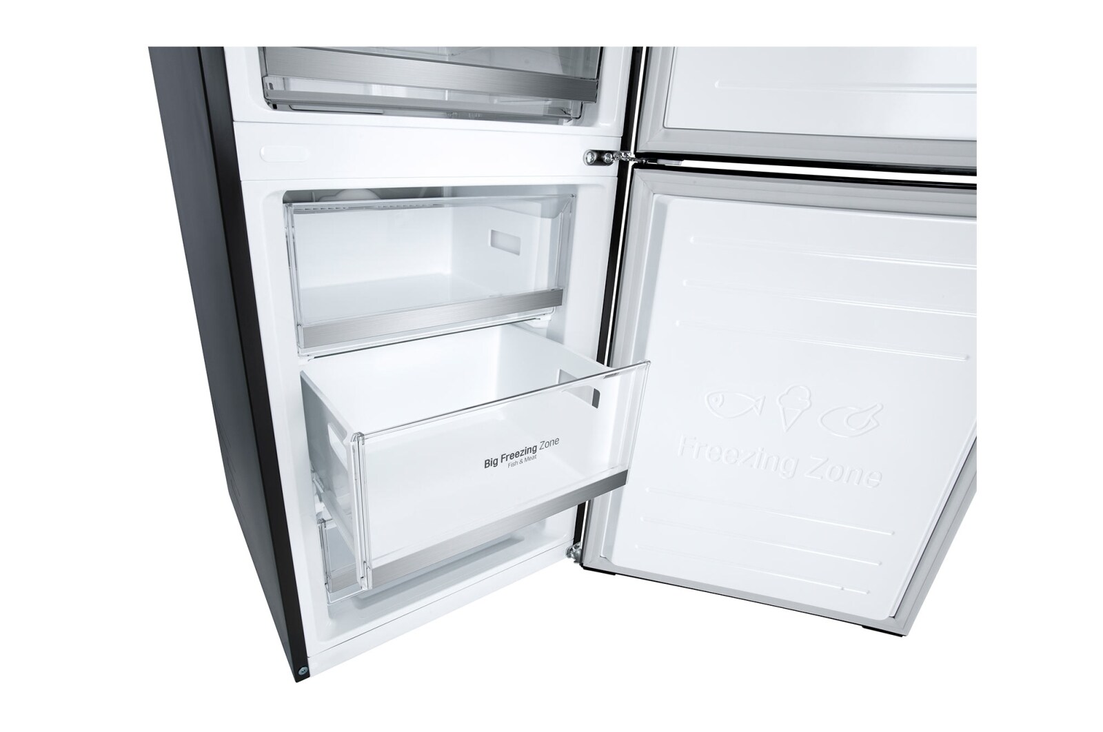 LG 1.86M 341L Kombinerad kyl/frys(Matte Black) - Energiklass D, Door Cooling?, GBB71MCEGN