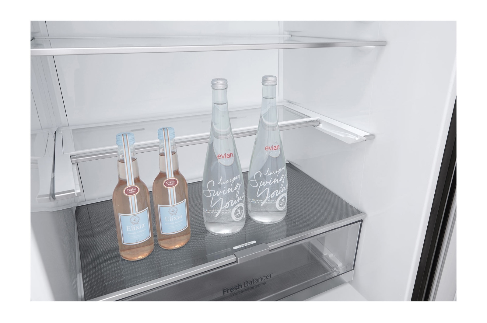 LG 1.86M 341L Kombinerad kyl/frys(Matte Black) - Energiklass D, Door Cooling?, GBB71MCEGN