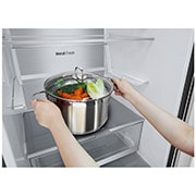 LG 2.03M 384L Kombinerad kyl/frys(Matte Black) - Energiklass B, Door Cooling? och Smart Diagnosis? med Wi-Fi, GBB92MCABP