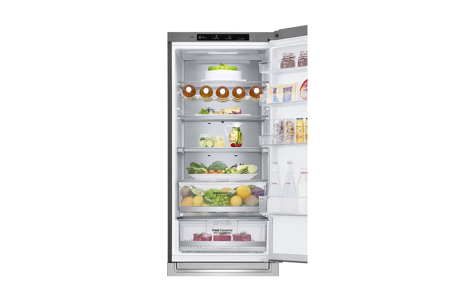 LG 2.03M 384L Kombinerad kyl/frys(Noble Steel) - Energiklass A, Door Cooling? och Smart Diagnosis?, GBB92STBAP