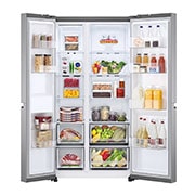 LG 655L Side by Side (Shiny Steel), Energiklass, F , Smart Diagnosis?, GSBV70PZTM
