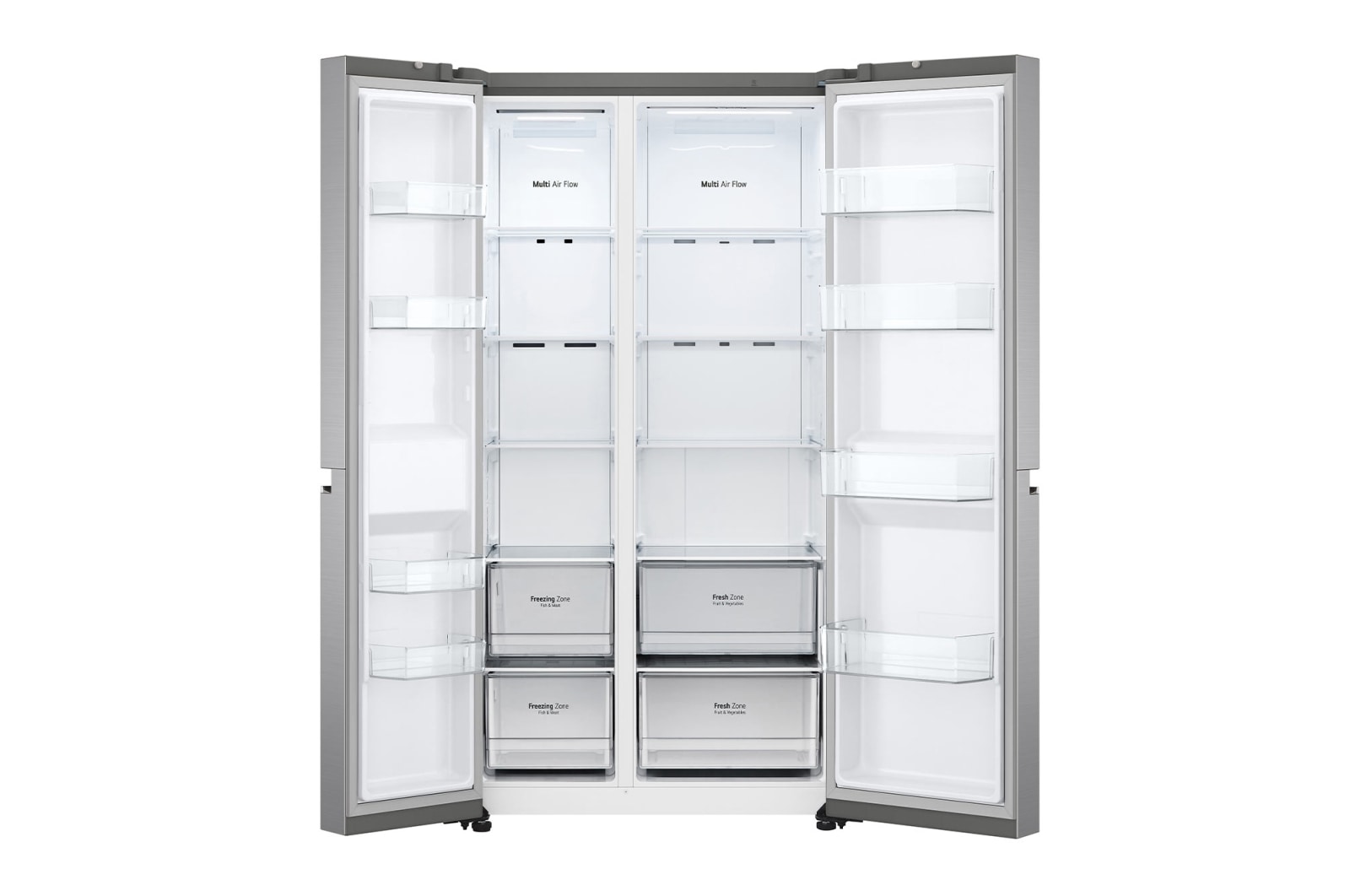 LG 655L Side by Side (Shiny Steel), Energiklass, F , Smart Diagnosis?, GSBV70PZTM
