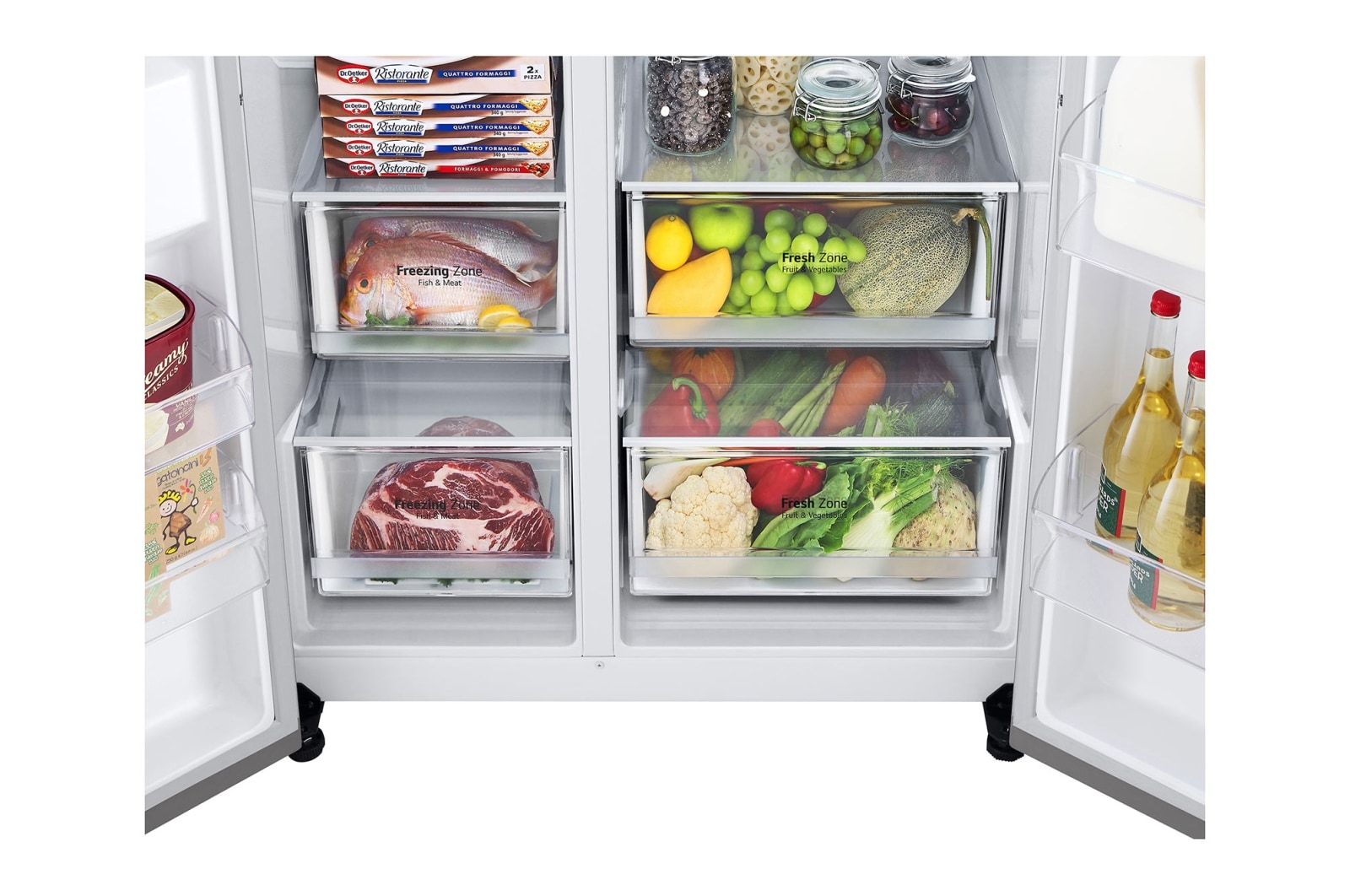 LG 655L Side by Side (Shiny Steel), Energiklass, F , Smart Diagnosis?, GSBV70PZTM