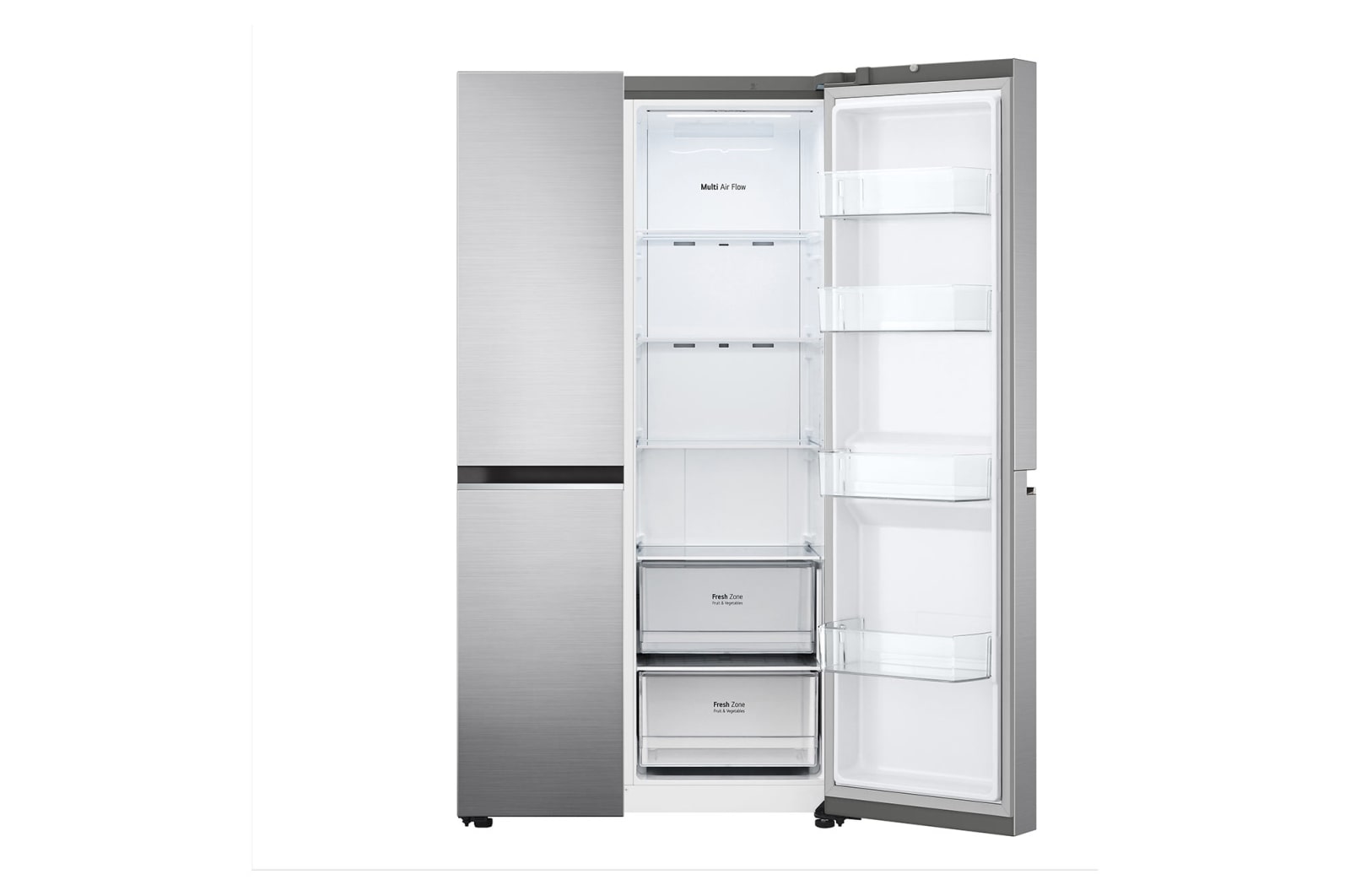 LG 655L Side by Side (Shiny Steel), Energiklass, F , Smart Diagnosis?, GSBV70PZTM