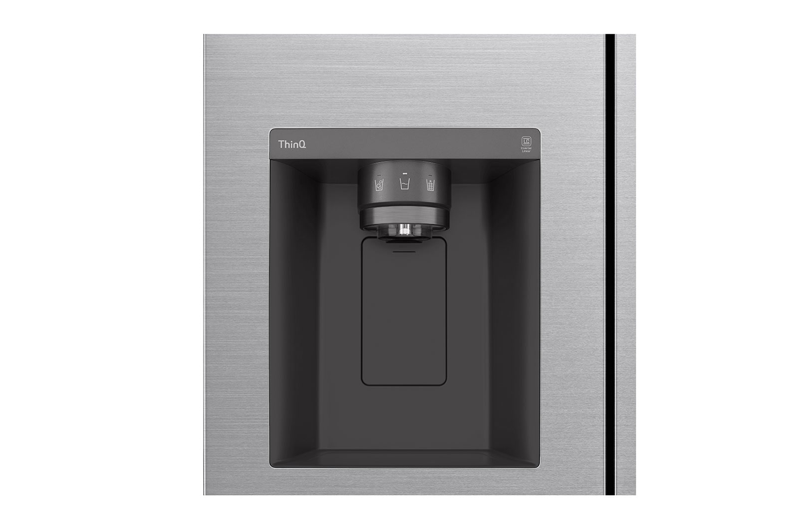 LG 635L Side by Side (Shiny Steel, Is- & vattendispenser, Energiklass D, Vatten/is via r?ranslutning, Smart Diagnosis? med Wi-Fi, GSLV70PZTD