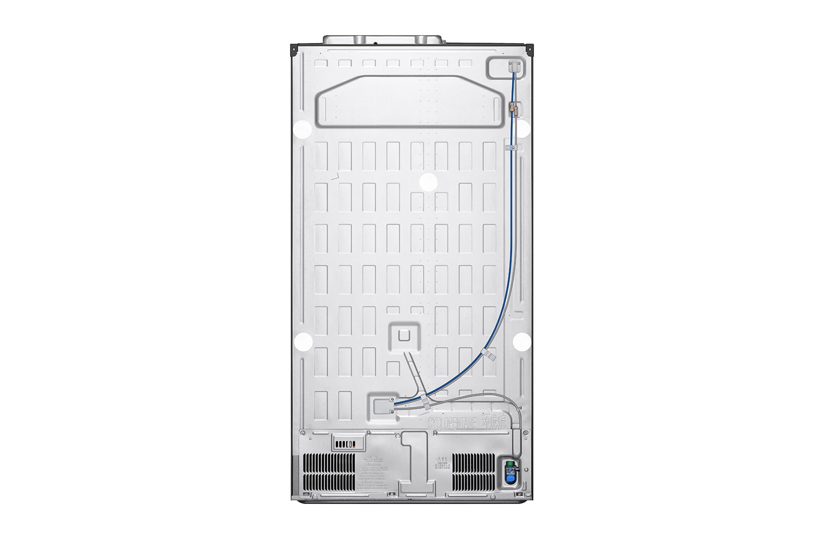 LG 635L Side by Side (Shiny Steel, Is- & vattendispenser, Energiklass D, Vatten/is via r?ranslutning, Smart Diagnosis? med Wi-Fi, GSLV70PZTD