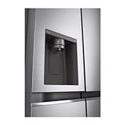 LG 635L Side by Side (Shiny Steel, Is- & vattendispenser, Energiklass D, Vatten/is via r?ranslutning, Smart Diagnosis? med Wi-Fi, GSLV70PZTD
