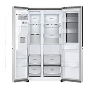 LG 635L InstaView Door in Door? Side by Side (Brushed Steel), Energiklass E, Vatten/is via r?ranslutning, Smart Diagnosis? med Wi-Fi, GSXV90BSAE
