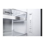 LG 635L InstaView Door in Door? Side by Side (Brushed Steel), Energiklass E, Vatten/is via r?ranslutning, Smart Diagnosis? med Wi-Fi, GSXV90BSAE
