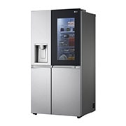 LG 635L InstaView Door in Door? Side by Side (Brushed Steel), Energiklass E, Vatten/is via r?ranslutning, Smart Diagnosis? med Wi-Fi, GSXV90BSAE