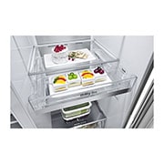 LG 635L InstaView Door in Door? Side by Side (Brushed Steel), Energiklass E, Vatten/is via r?ranslutning, Smart Diagnosis? med Wi-Fi, GSXV90BSAE