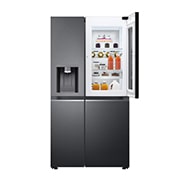 LG 635L InstaView Door in Door? Side by Side (Matte Black Steel), Energiklass E, Vatten/is via r?ranslutning, Smart Diagnosis? med Wi-Fi, GSXV90MCAE