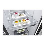LG 635L InstaView Door in Door? Side by Side (Matte Black Steel), Energiklass E, Vatten/is via r?ranslutning, Smart Diagnosis? med Wi-Fi, GSXV90MCAE