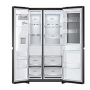 LG 635L InstaView Door in Door? Side by Side (Matte Black Steel), Energiklass E, Vatten/is via r?ranslutning, Smart Diagnosis? med Wi-Fi, GSXV90MCAE