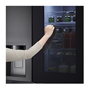 LG 635L InstaView Door in Door? Side by Side (Matte Black Steel), Energiklass E, Vatten/is via r?ranslutning, Smart Diagnosis? med Wi-Fi, GSXV90MCAE