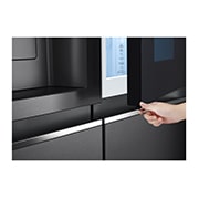 LG 635L InstaView Door in Door? Side by Side (Matte Black Steel), Energiklass E, Vatten/is via r?ranslutning, Smart Diagnosis? med Wi-Fi, GSXV90MCAE