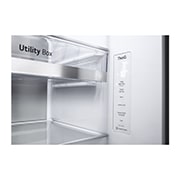 LG 635L InstaView Door in Door? Side by Side (Matte Black Steel), Energiklass E, Vatten/is via r?ranslutning, Smart Diagnosis? med Wi-Fi, GSXV90MCAE