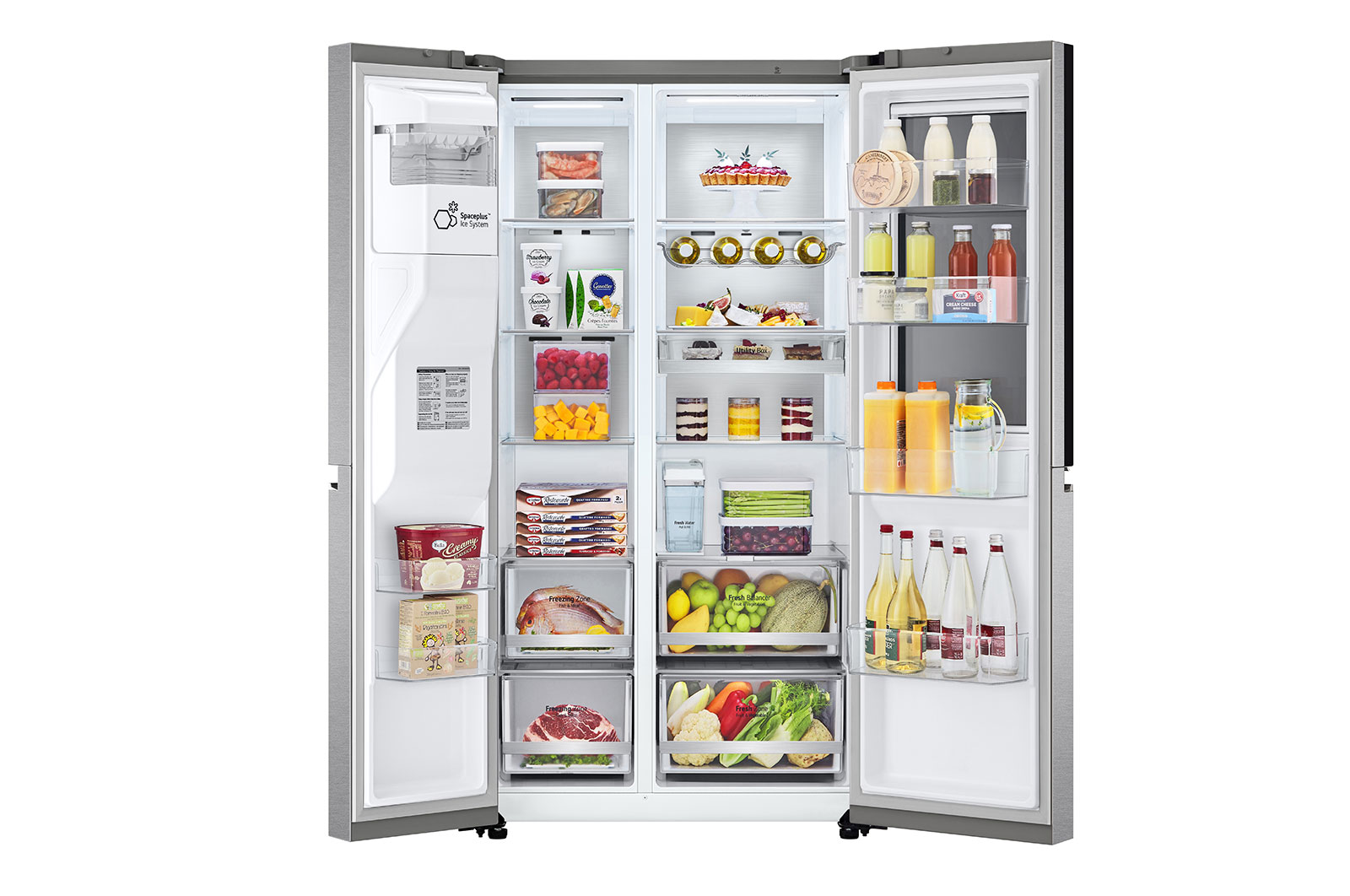 LG 635L InstaView Door in Door? Side by Side (Metal Sorbet), Energiklass E, Vatten/is utan r?ranslutning, Smart Diagnosis? med Wi-Fi, GSXV91MBAE