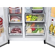LG 635L InstaView Door in Door? Side by Side (Metal Sorbet), Energiklass E, Vatten/is utan r?ranslutning, Smart Diagnosis? med Wi-Fi, GSXV91MBAE
